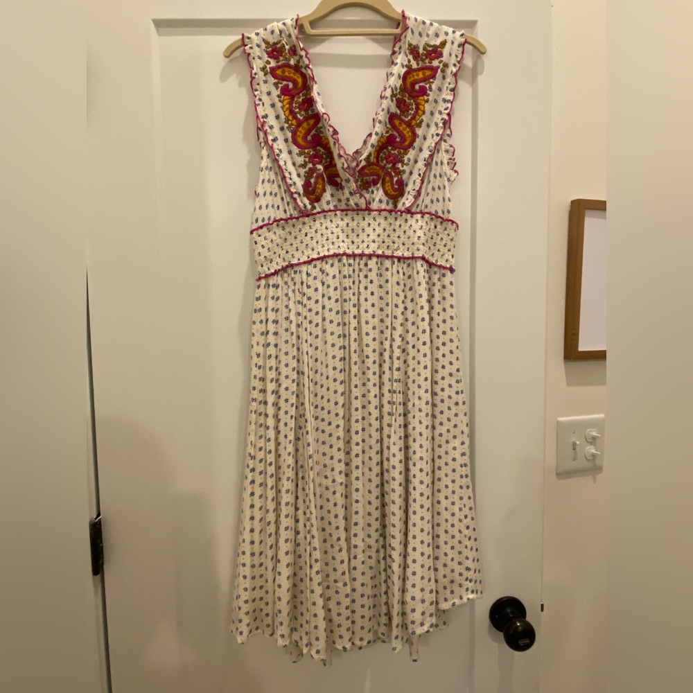 Lilka x Anthropologie Embroidered Boho Dress